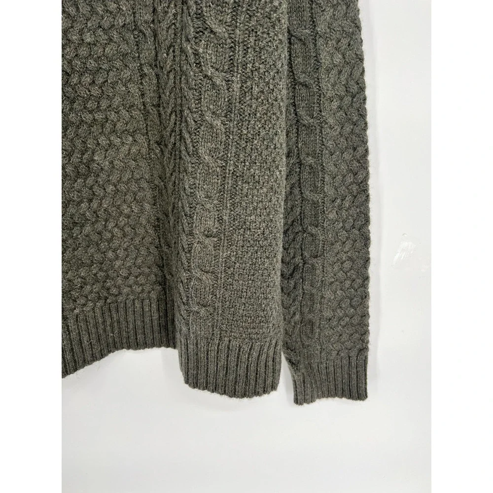 NEW‎ Pendleton 100% Wool Fisherman Sweater Cable Knit Men's 2XL Dark Green